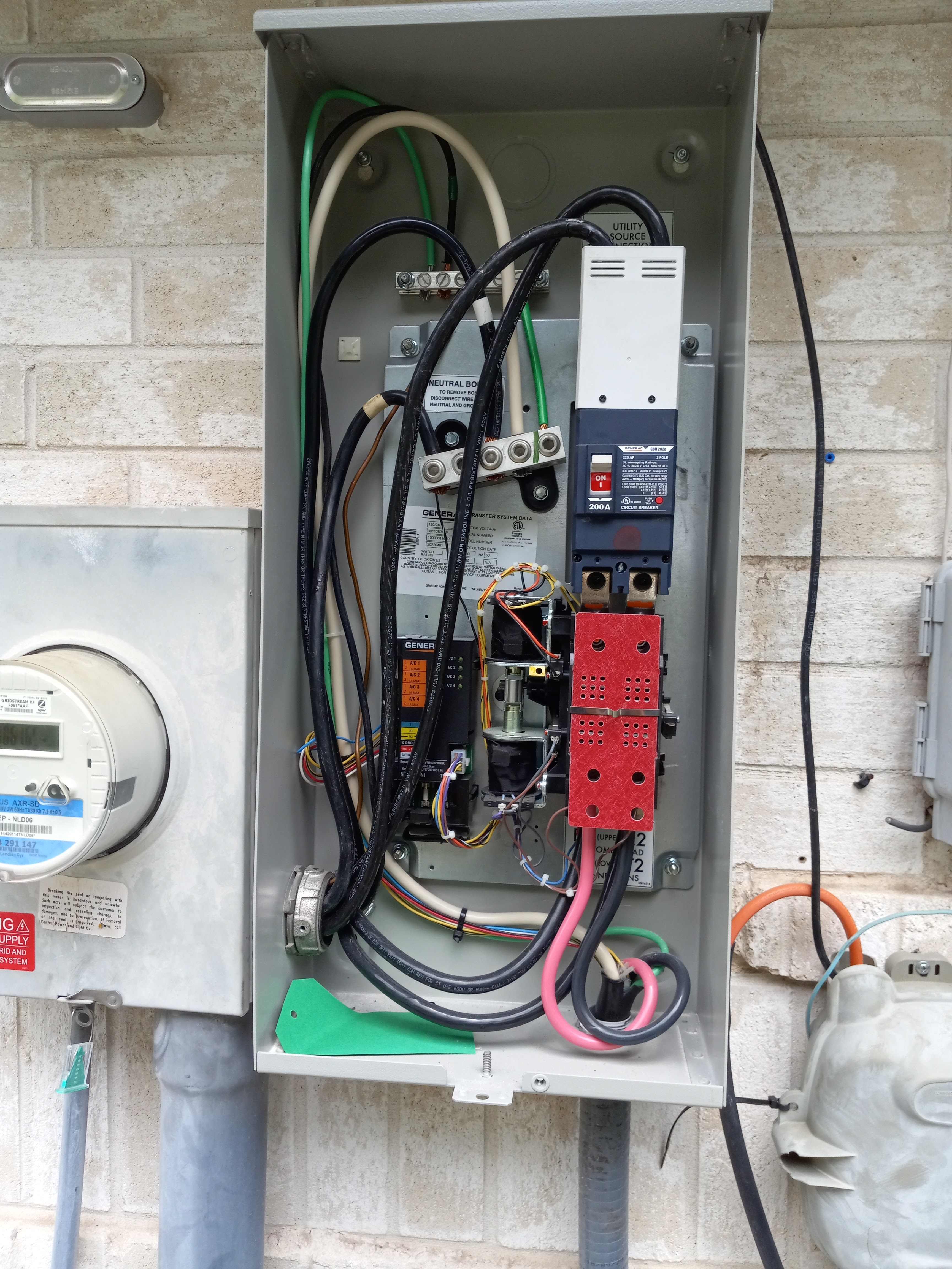 Inside ATS Transfer Switch for GENERAC